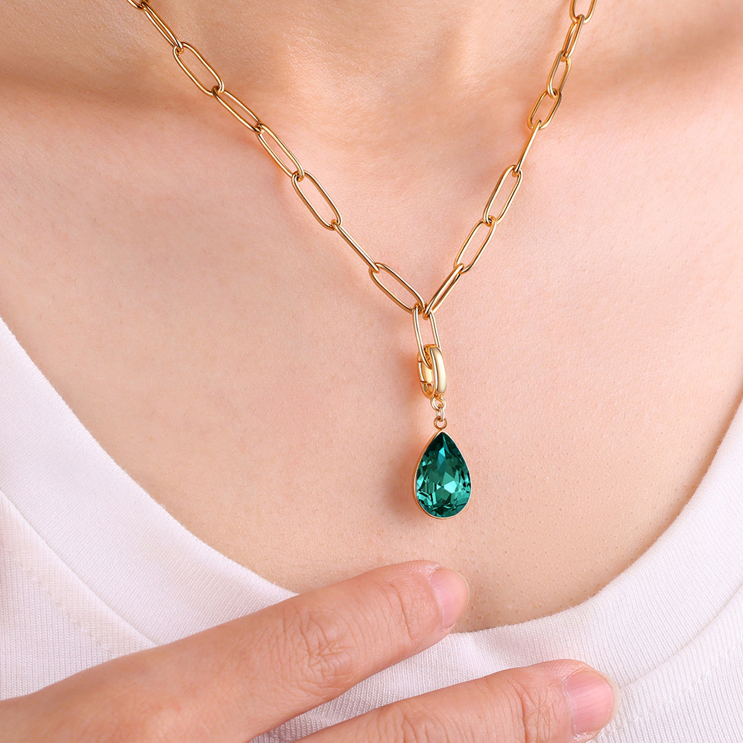 Teardrop Birthstone Charm