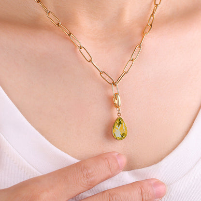 Teardrop Birthstone Charm