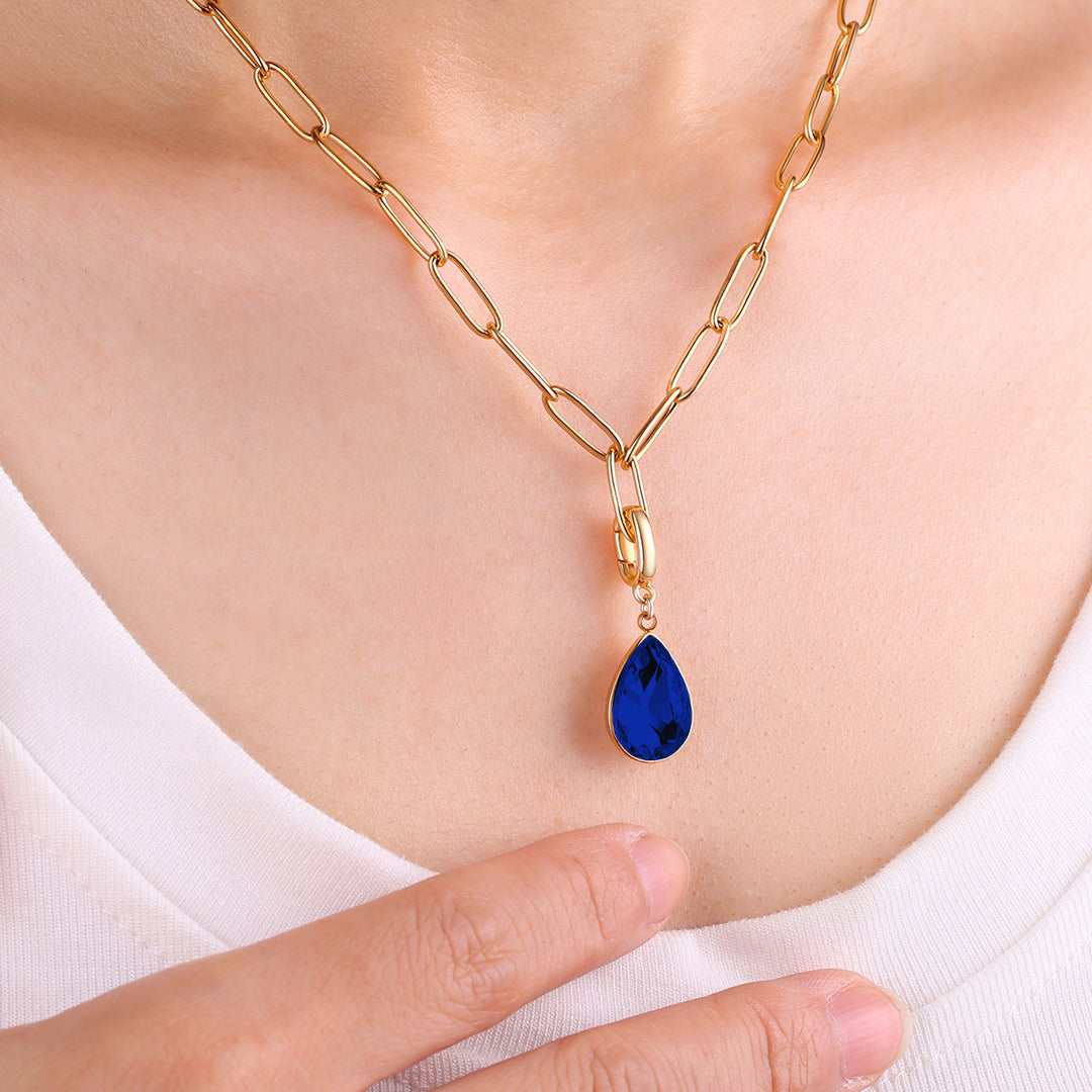 Teardrop Birthstone Charm