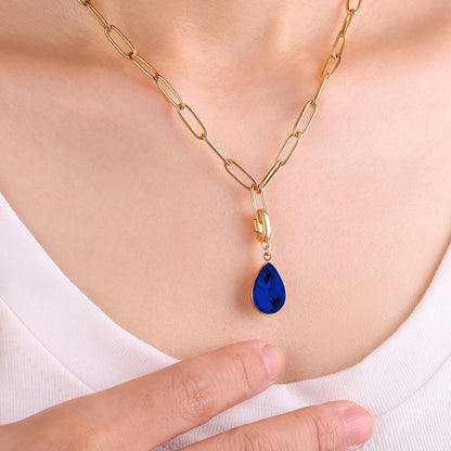 Teardrop Birthstone Charm