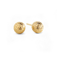 Textured Gold Ball Studs