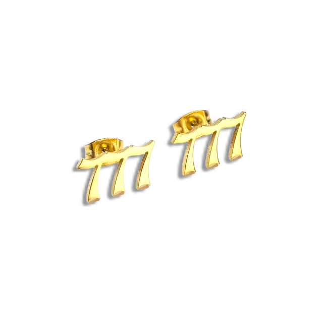 Tiny Angel Number Earrings