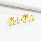 Tiny Angel Number Earrings