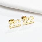 Tiny Angel Number Earrings