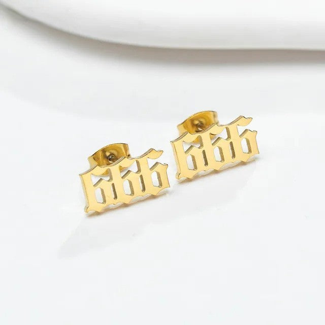 Tiny Angel Number Earrings