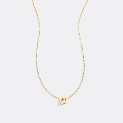 Tiny Script Initial Necklace