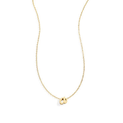 Tiny Script Initial Necklace