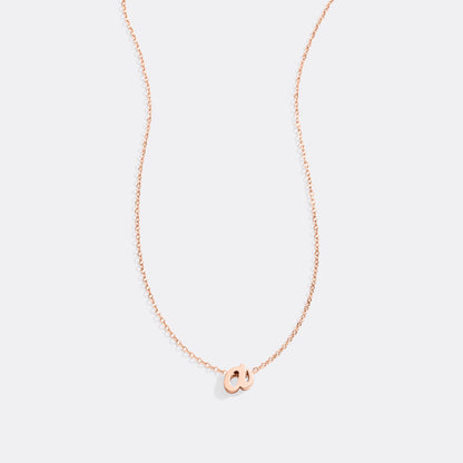 Tiny Script Initial Necklace