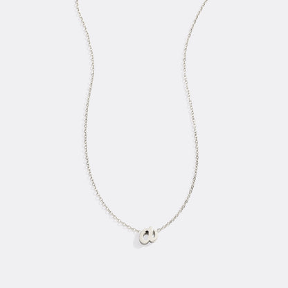 Tiny Script Initial Necklace