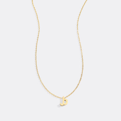 Tiny Script Initial Necklace