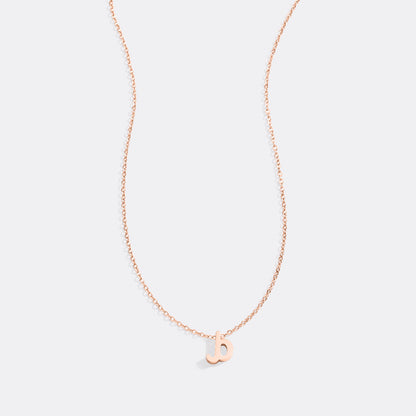 Tiny Script Initial Necklace