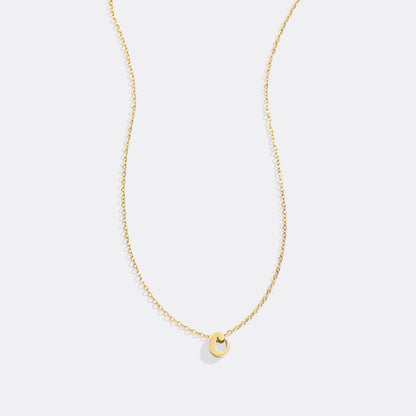 Tiny Script Initial Necklace