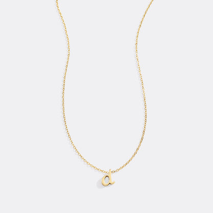 Tiny Script Initial Necklace