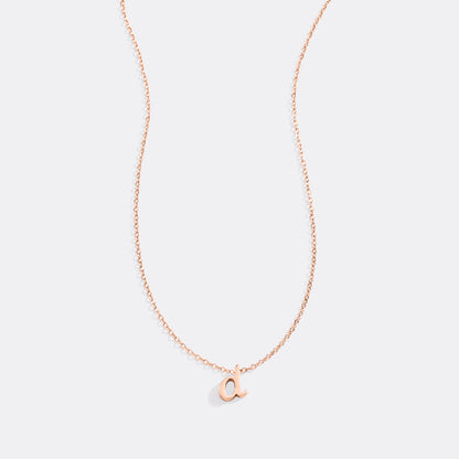 Tiny Script Initial Necklace