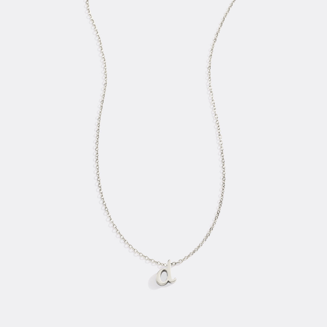 Tiny Script Initial Necklace