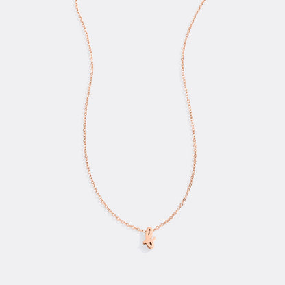 Tiny Script Initial Necklace