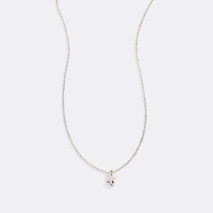 Tiny Script Initial Necklace
