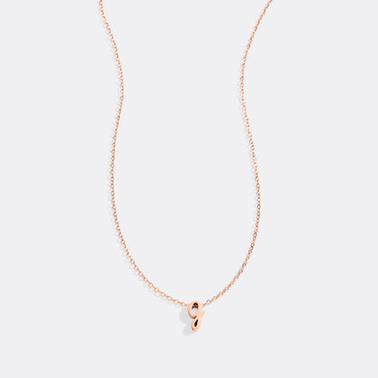 Tiny Script Initial Necklace