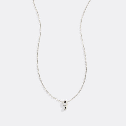 Tiny Script Initial Necklace