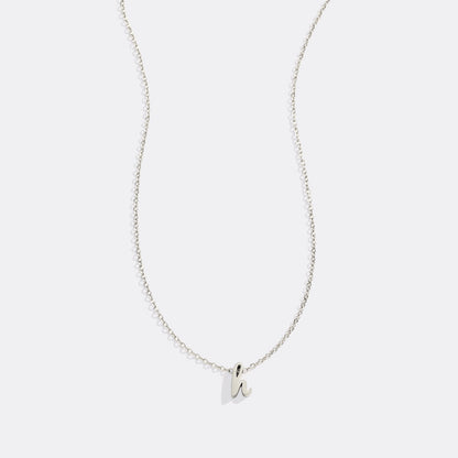 Tiny Script Initial Necklace
