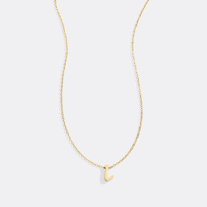 Tiny Script Initial Necklace