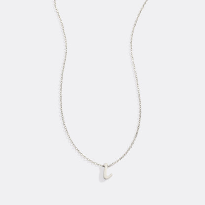 Tiny Script Initial Necklace