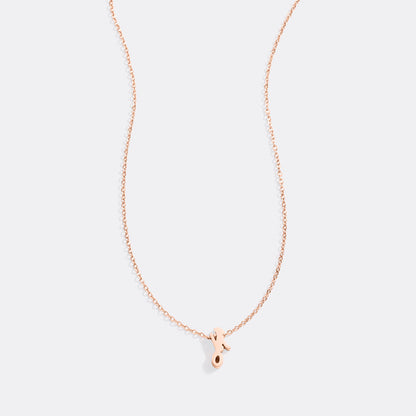 Tiny Script Initial Necklace