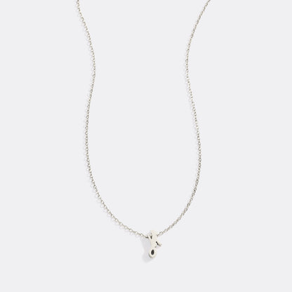 Tiny Script Initial Necklace