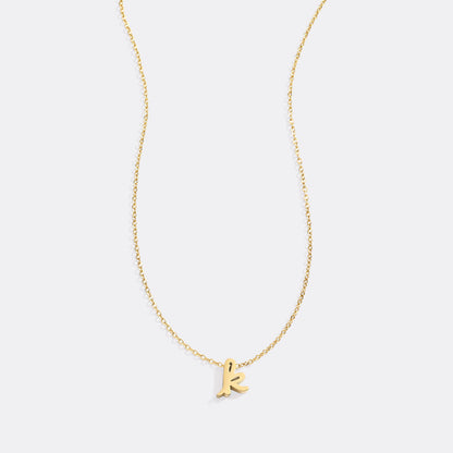 Tiny Script Initial Necklace