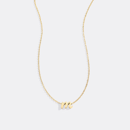 Tiny Script Initial Necklace