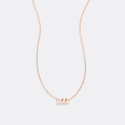 Tiny Script Initial Necklace