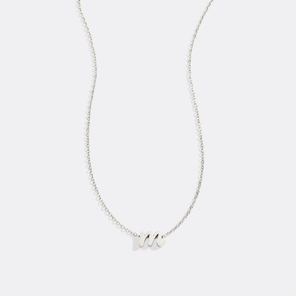 Tiny Script Initial Necklace