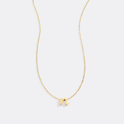 Tiny Script Initial Necklace