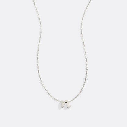 Tiny Script Initial Necklace
