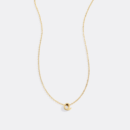Tiny Script Initial Necklace