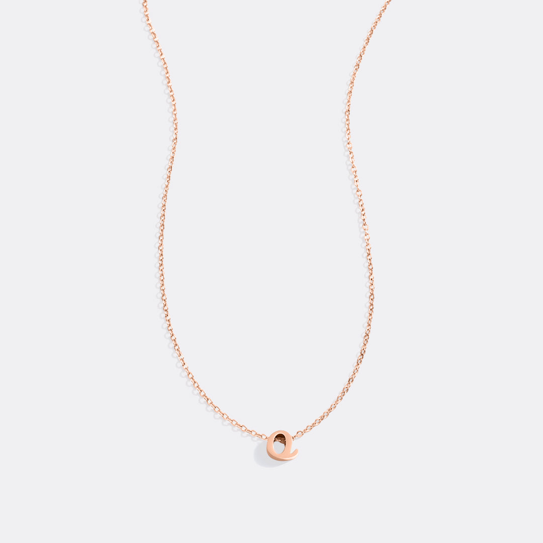 Tiny Script Initial Necklace