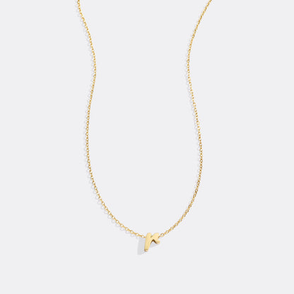 Tiny Script Initial Necklace