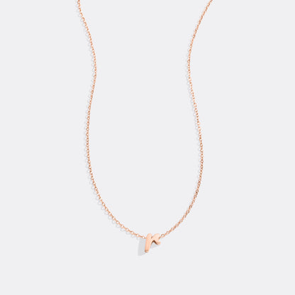 Tiny Script Initial Necklace
