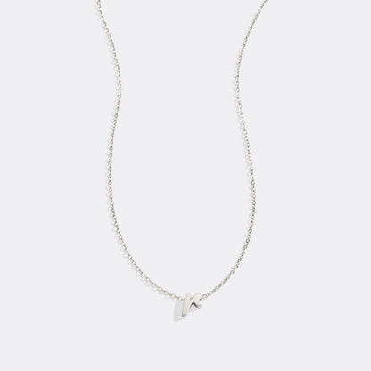 Tiny Script Initial Necklace