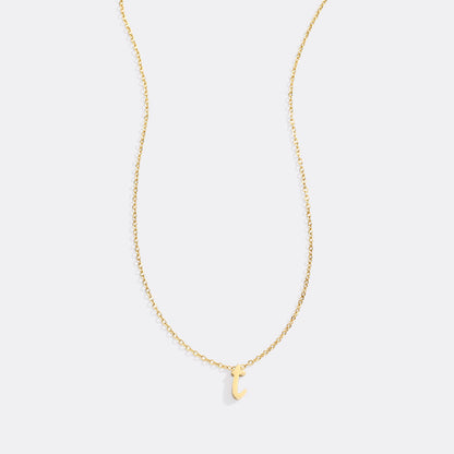 Tiny Script Initial Necklace