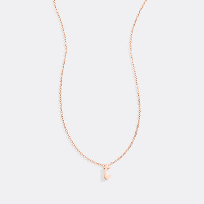 Tiny Script Initial Necklace