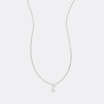 Tiny Script Initial Necklace