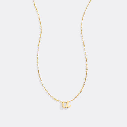 Tiny Script Initial Necklace