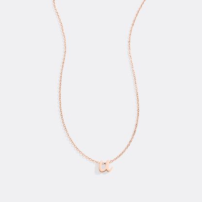 Tiny Script Initial Necklace