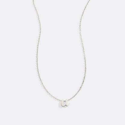 Tiny Script Initial Necklace