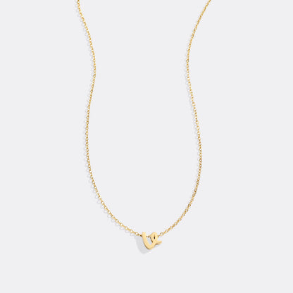 Tiny Script Initial Necklace