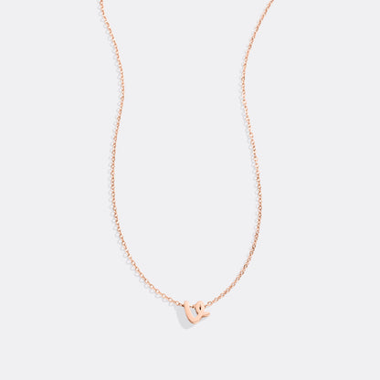 Tiny Script Initial Necklace