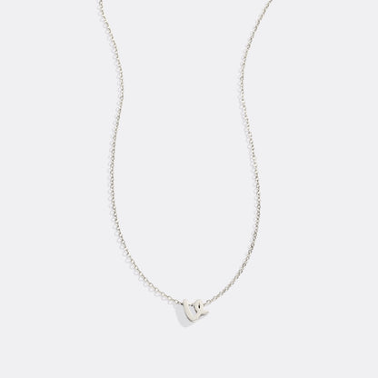 Tiny Script Initial Necklace