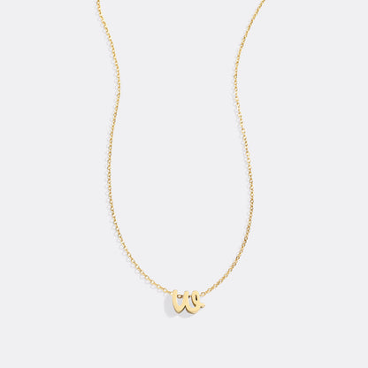 Tiny Script Initial Necklace