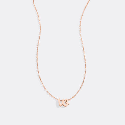 Tiny Script Initial Necklace